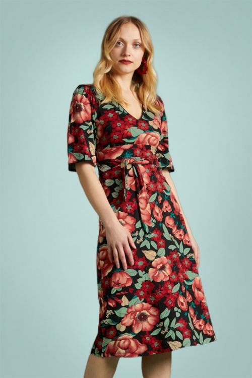 King Louie 34124 Shiloh Kimora Dress Chili Red200723 020L kopiëren