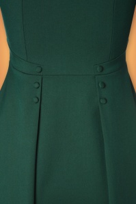 Glamour Bunny - 50s Sasha Swing Dress in Dark Green 6
