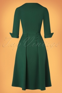 Glamour Bunny - 50s Sasha Swing Dress in Dark Green 7