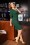 Glamour Bunny - Aviva Pencil Dress Années 50 en Vert Foncé