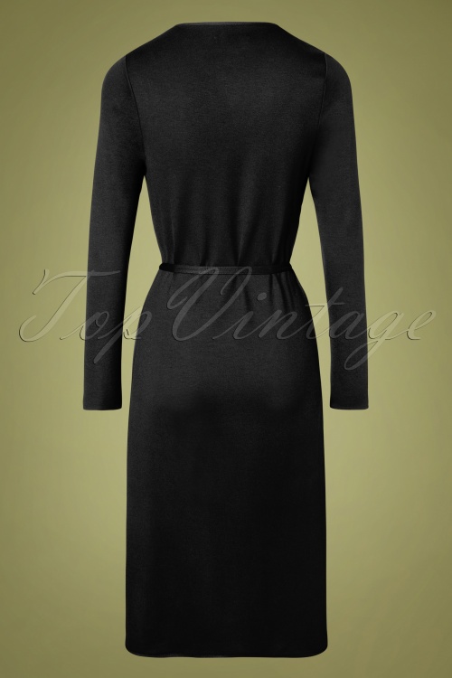 King Louie - 60s Mandy Milano Wrap Dress in Black 5