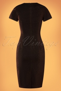 Glamour Bunny - 50s Mila Pencil Dress in Bronze 5