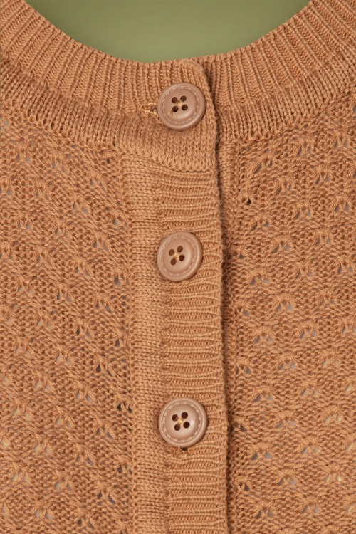 Mak Sweater 35147 Cardigan Brown Pattern 07302020 004W