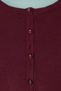 Mak Sweater - 50s Nyla Cropped Cardigan in Burgundy 3