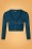 Mak Sweater 35146 Cardigan Teal Blue Short 07302020 004W