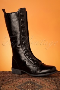 Miz Mooz - Lincoln Leather Boots Années 60 en Noir 4