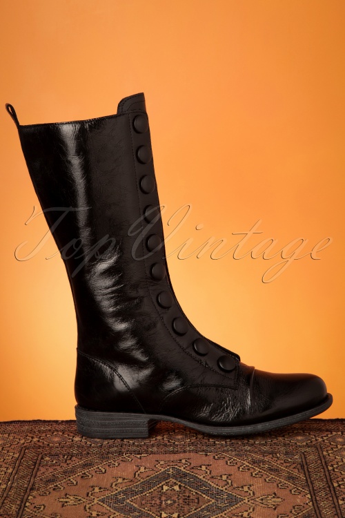 Miz Mooz - Lincoln Leather Boots Années 60 en Noir 3