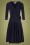 Vintage Chic for Topvintage - Cassandra midi-jurk in marineblauw 2