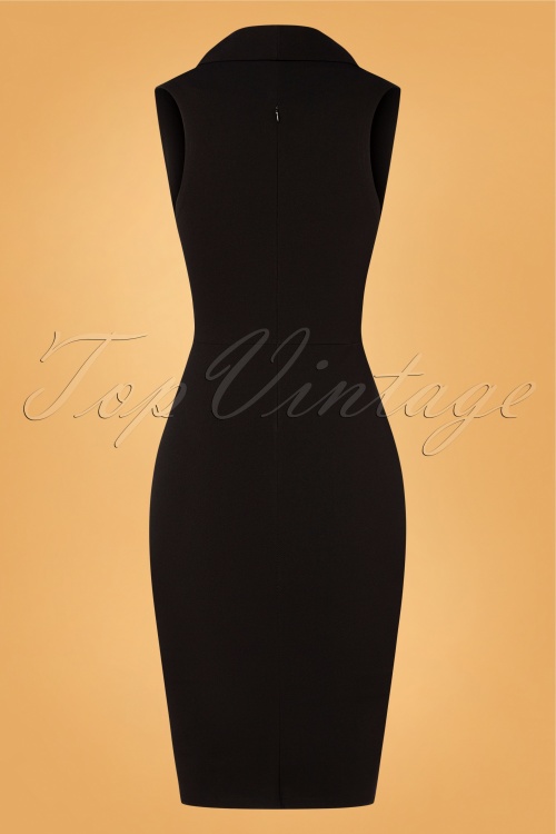 Vintage Chic for Topvintage - 50s Jocelyn Pencil Dress in Black 2