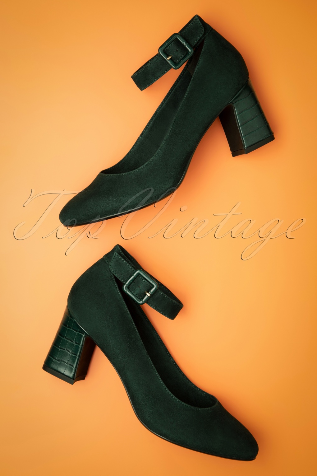 green mary jane heels