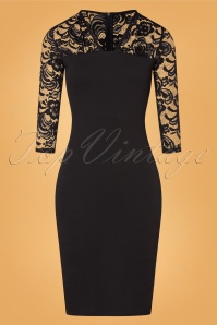 Vintage Chic for Topvintage - 50s Ryleigh Lace Pencil Dress in Black