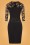 Ryleigh Lace Pencil Dress Années 50 en Noir 