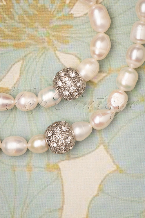 Lovely - 50s Fresh Water Pearl Bracelet in Silver 3