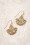 20s Crystal Fan Drop Earrings in Gold and Grey Opal