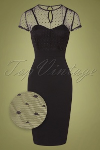 Vintage Chic for Topvintage - Norah penciljurk in zwart