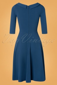 Vintage Chic for Topvintage - Beverly Swing-Kleid in Blaugrün 5