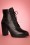 50s Lorena Lace Up Leather Booties in Black 