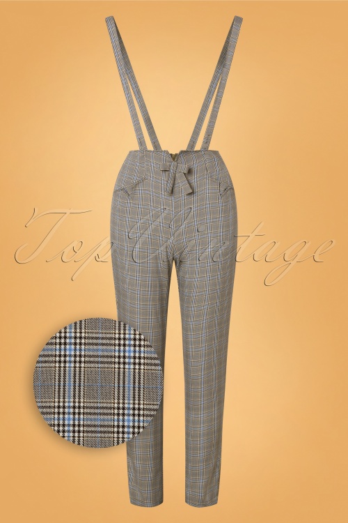Vixen - 50s Barbara Cigarette Trousers in Grey