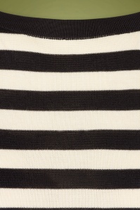 Pretty Retro - 60s Bateau Stripes Sweater in Black and Cream 3