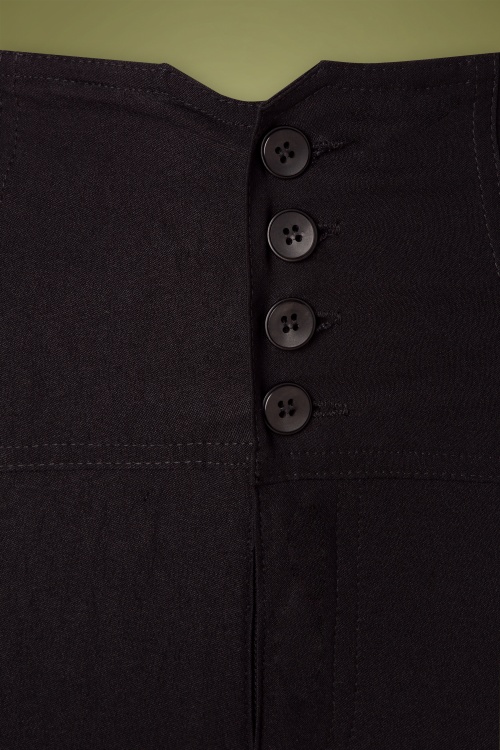 Steady Clothing - 50s Millenium Capri in Black 3