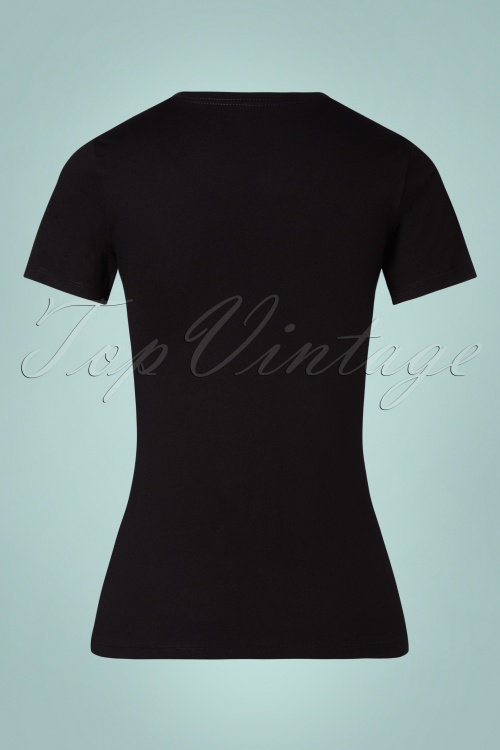 Steady Clothing - 50s Sunset On 66 Girls T-Shirt in Black 3