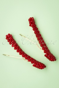 Banned Retro - 50s Joy Hair Clip Set in Red 3