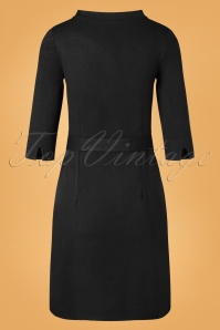 Cissi och Selma - Agneta A-lijn jurk in zwart 3