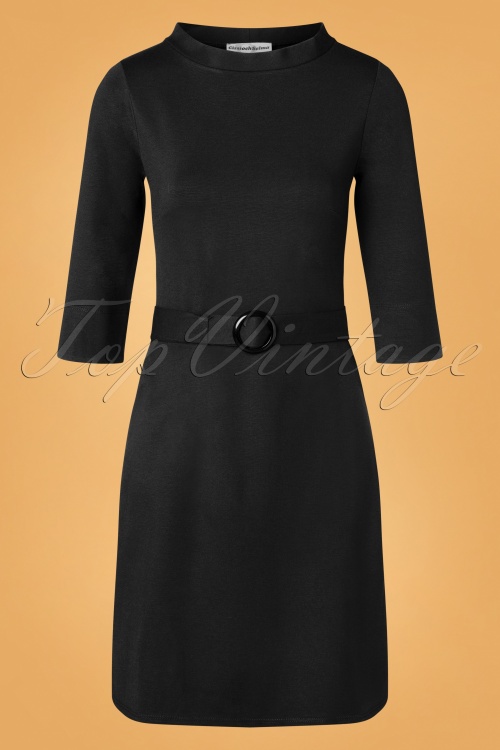 Cissi och Selma - Agneta A-lijn jurk in zwart 2
