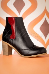 Banned Retro - 70s Keenak Face Boots in Black