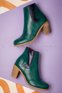 Banned Retro - 70s Keenak Face Boots in Green
