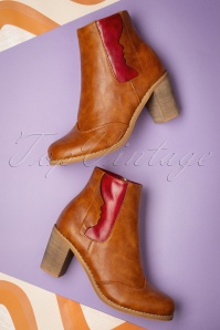 Banned Retro - Keenak Face Boots in Cognac 2