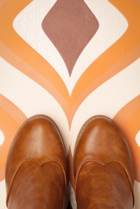 Banned Retro - 70s Keenak Face Boots in Cognac 5