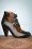 Sedona Leather Pump Booties Années 50 en Noir