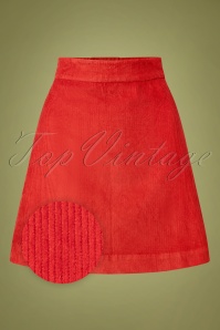 Vintage Chic for Topvintage - Ebony jurk in oranje rood