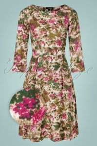 Pretty Vacant - Cleo Dress Années 60 en Vert Jardin 2