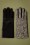 50s Vivien Houndstooth Wool Gloves in Black