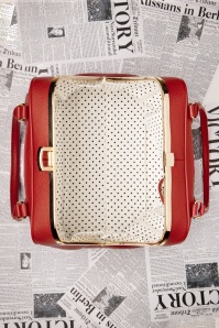Lola Ramona ♥ Topvintage - 40s Peggy Means Business Handbag in Warm Red 2
