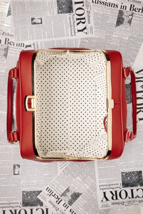 Lola Ramona ♥ Topvintage - Peggy Means Business handtas in warm rood 2