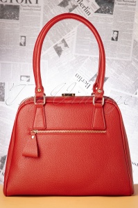 Lola Ramona ♥ Topvintage - Peggy Means Business handtas in warm rood 3