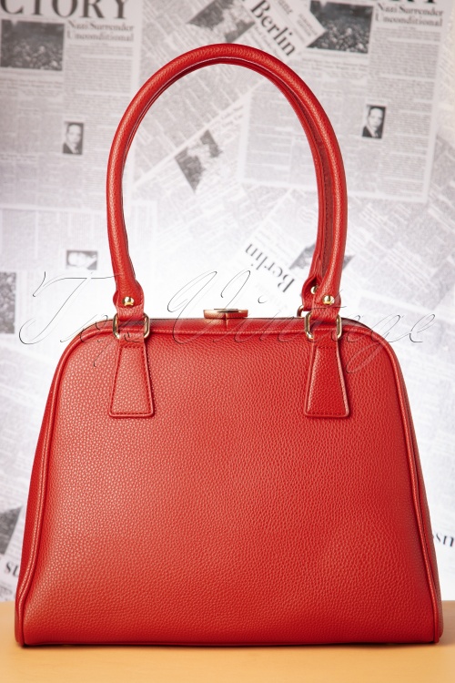 Lola Ramona ♥ Topvintage - Peggy Means Business Handtasche in warmem Rot