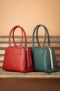 Lola Ramona ♥ Topvintage - Peggy Means Business handtas in warm rood 5