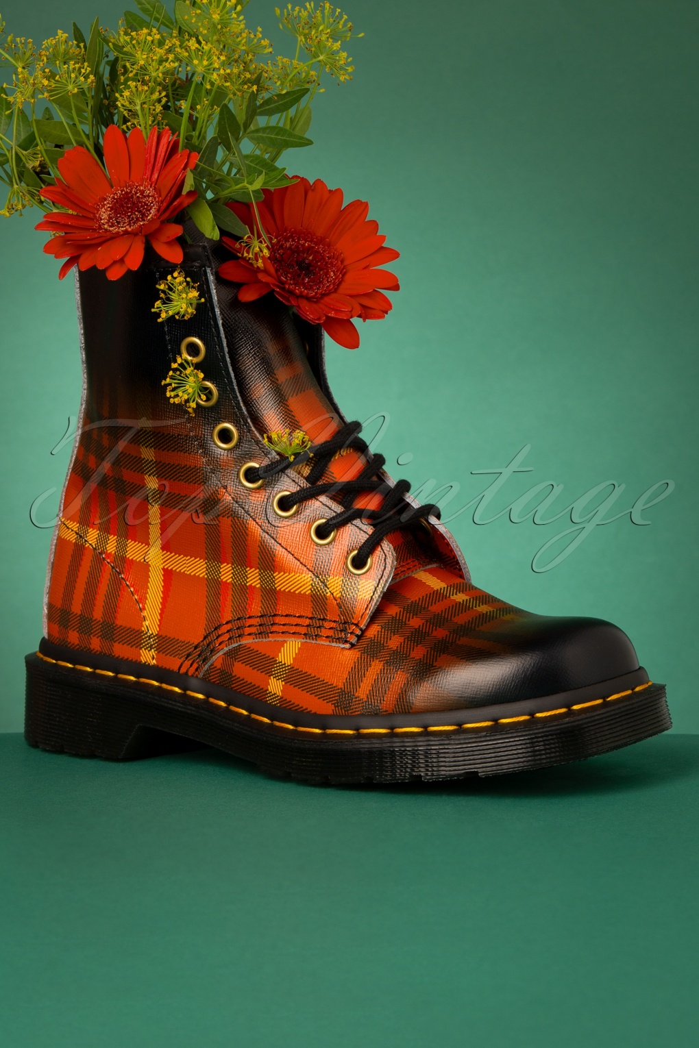 dr martens tartan boots