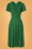 40s Irene Cross Over Swing Dress in Green