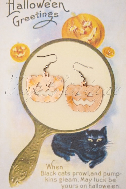 Erstwilder - Pumpkin Ripple Drop Earrings en Orange 3