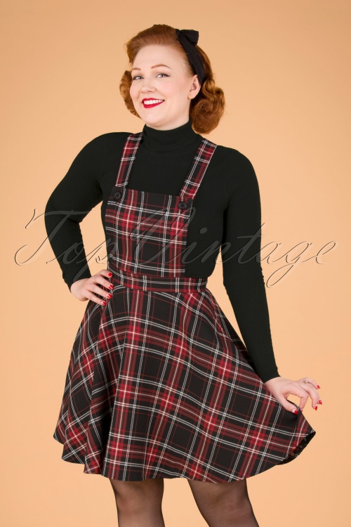 ladies tartan pinafore dress