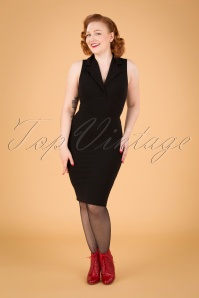 Vintage Chic for Topvintage - Jocelyn Bleistiftkleid in Schwarz 5