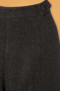 Banned Retro - Hose mit seitlichen Knöpfen in Grau 3