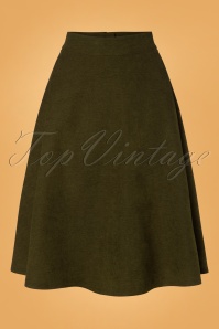 Banned Retro - 40s Sophisticated Lady Swing Skirt in Green