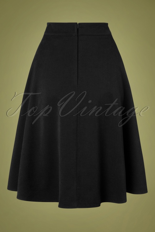 Banned Retro - 40s Sophisticated Lady Swing Skirt in Black 2