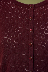 Banned Retro - 50s Watch Out Cardigan in Burgundy 3